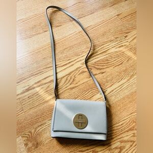 Kate Spade gray pebbled leather shoulder bag